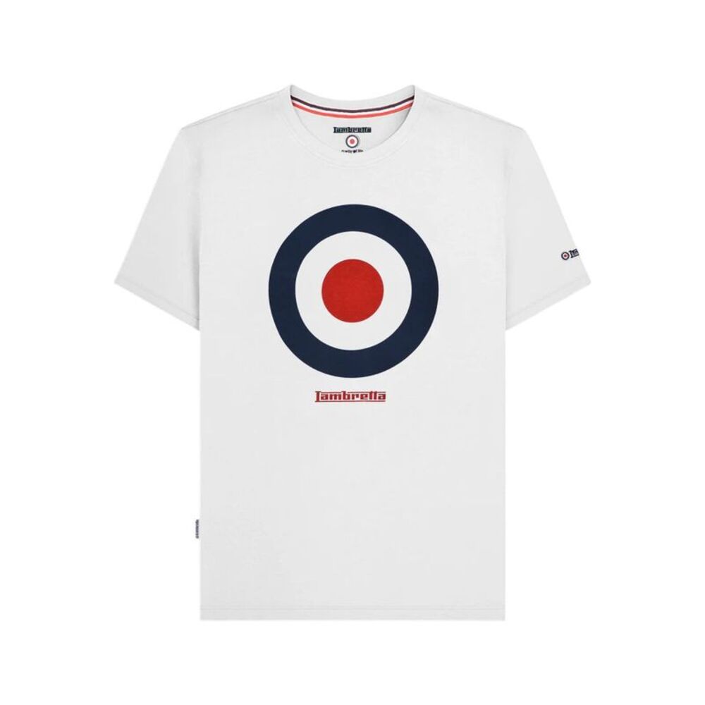 Lambretta Mens Target Cotton T-Shirt / White